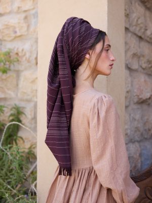 מטפחת מרובעת נהרה חומה