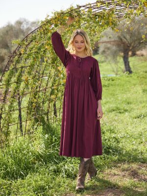 שמלת פרת בורדו