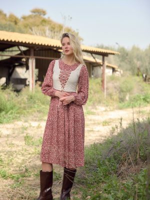 שמלת ערגה בורדו