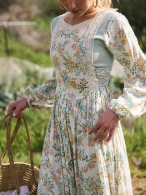 שמלת יהל תכלת פרחוני