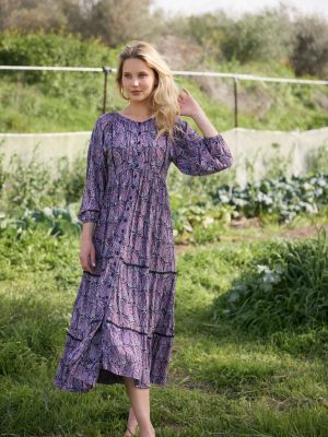 שמלת הדר שחור סגול